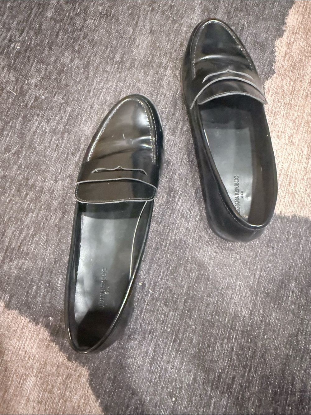 Banana Republic Black Patent Loafers for Women